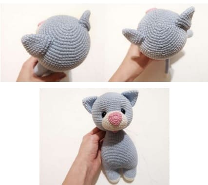 Crochet Cute Cat PDF Amigurumi Free Pattern Sew Ears