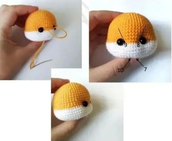 Crochet Cute Fox PDF Amigurumi Free Pattern Muzzle 2 1