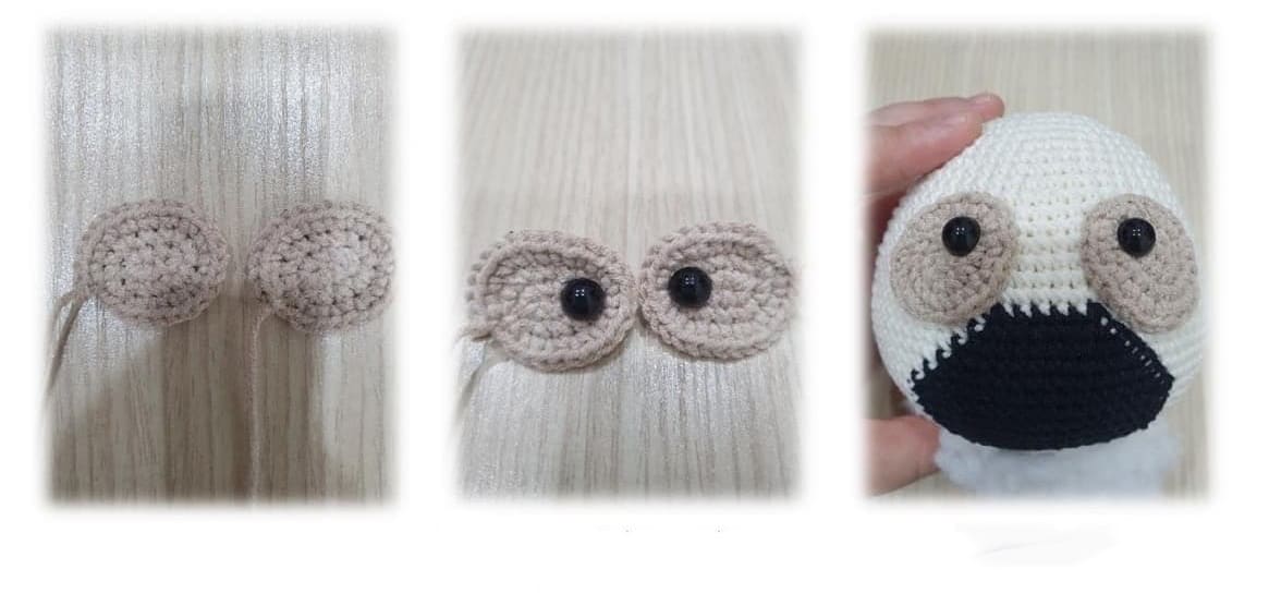 Crochet Dog PDF Amigurumi Free Pattern Eye Circle