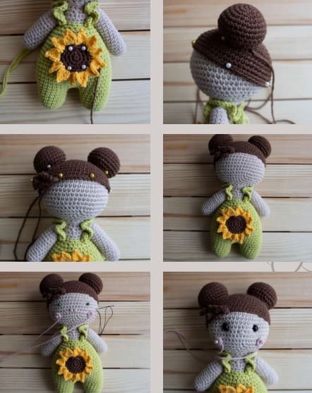 Crochet Doll Lina PDF Amigurumi Free Pattern 6