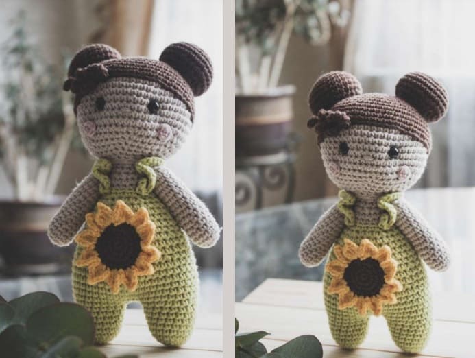 Crochet Doll Lina PDF Amigurumi Free Pattern 7