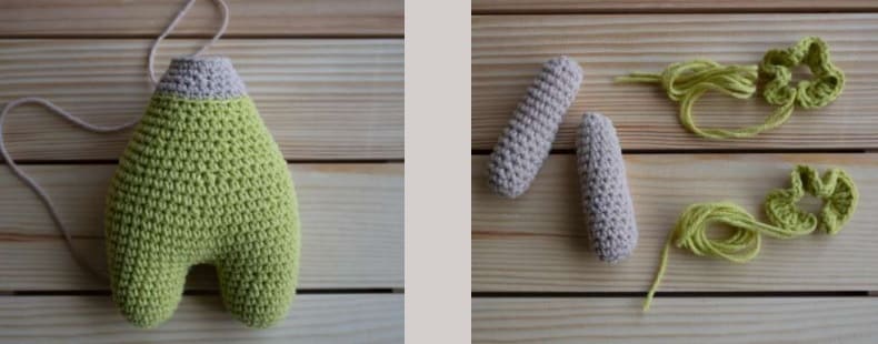 Crochet Doll Lina PDF Amigurumi Free Pattern Arms Straps