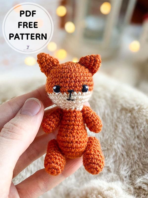 Crochet Fox Keychain PDF Amigurumi Free Pattern 1