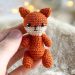 Crochet Fox Keychain PDF Amigurumi Free Pattern 75x75