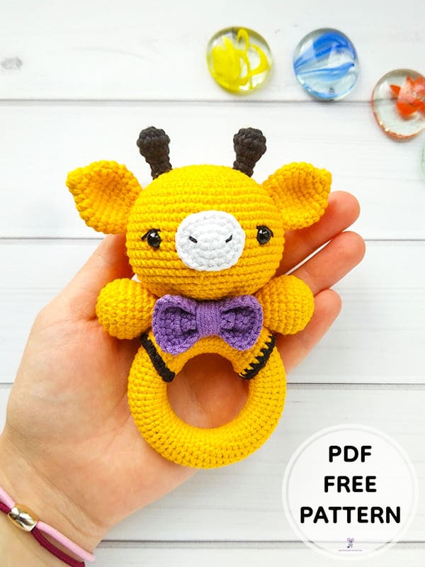 Crochet Giraffe Rattle PDF Amigururumi Free Pattern 1 1