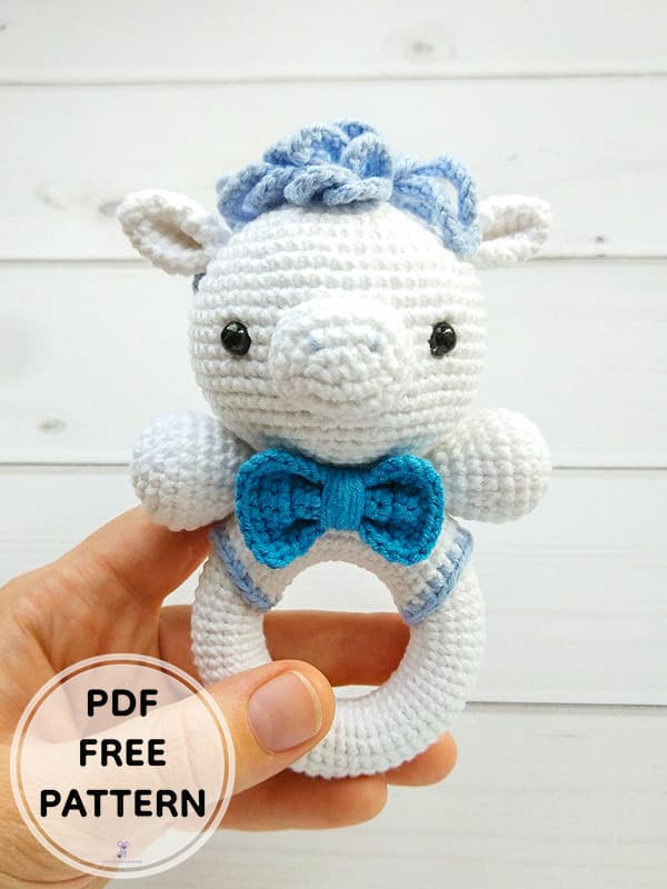 Crochet Horse Rattle PDF Amigurumi Free Pattern