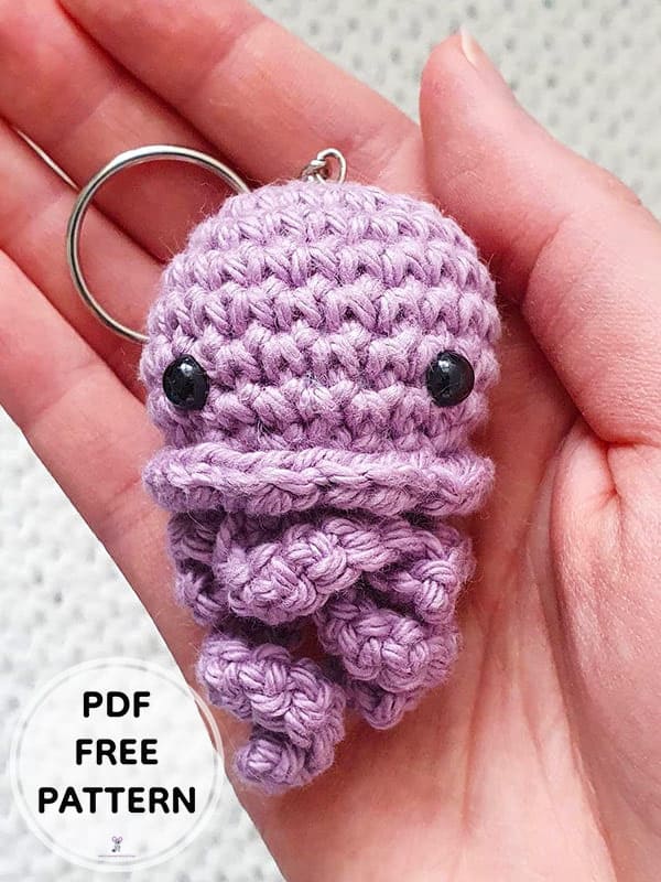 Crochet Jellyfish Keychain PDF Amigurumi Free Pattern 2 2
