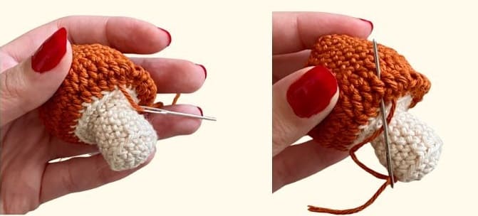 Crochet Mushroom Keychain PDF Amigurumi Free Pattern 2