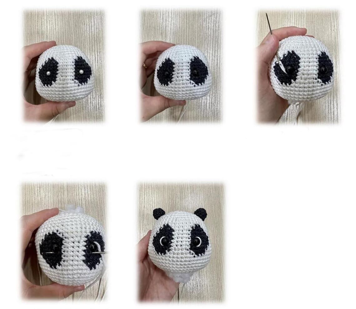 Crochet Panda PDF Amigurumi Free Pattern Head