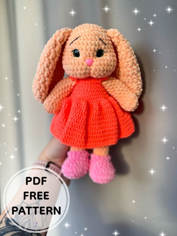 Crochet Plush Bunny PDF Amigurumi Free Pattern 1