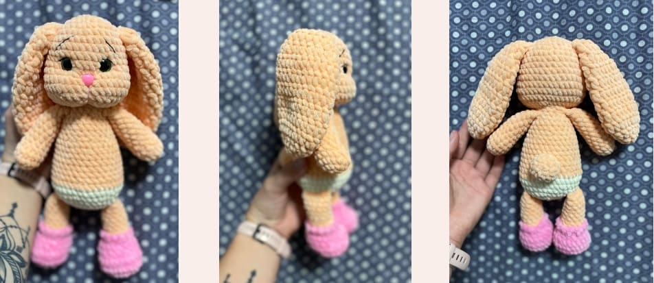 Crochet Plush Bunny PDF Amigurumi Free Pattern Body 1