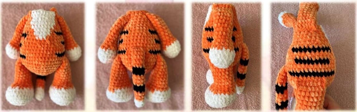 Crochet Plush Tiger PDF Amigurumi Free Pattern Body 2