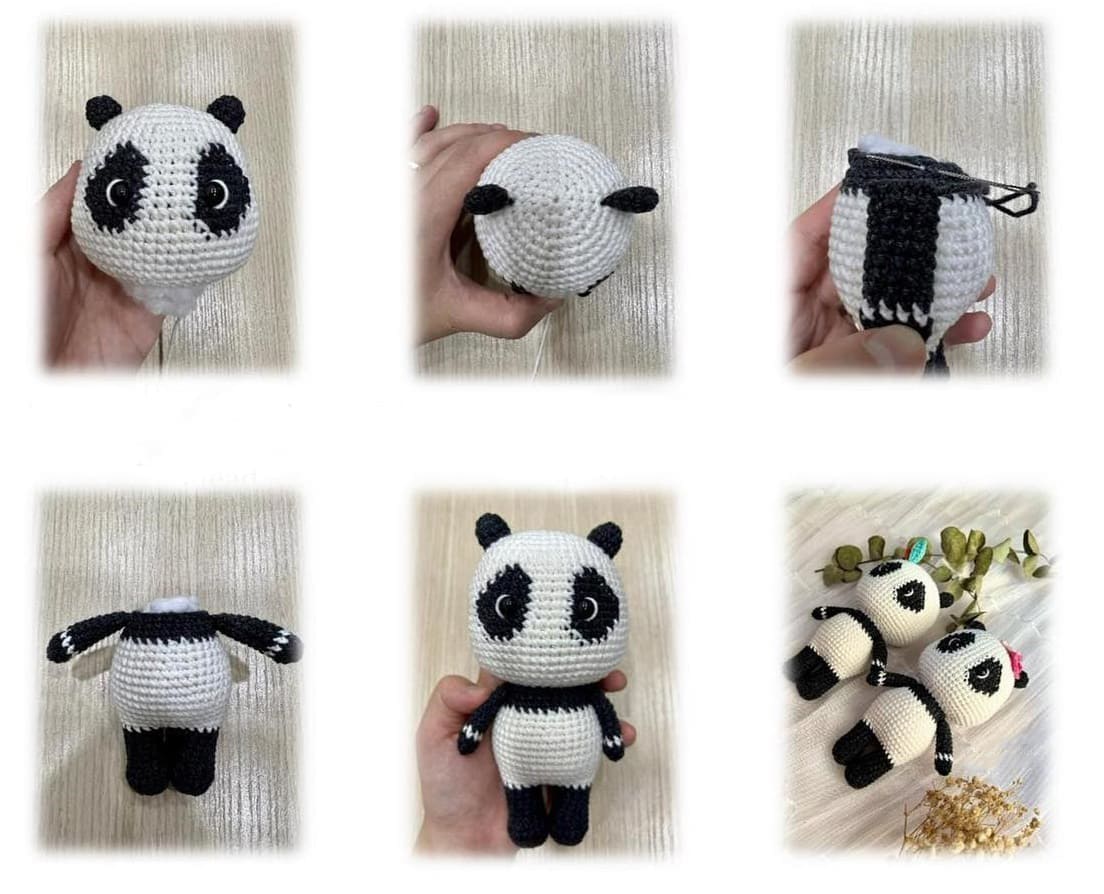 PDF Croche Bonitinho Panda Receita De Amigurumi Gratis 10