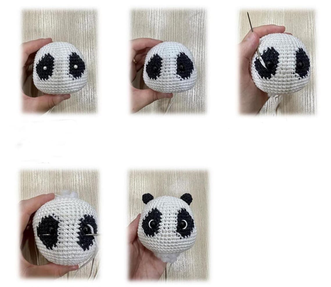 PDF Croche Bonitinho Panda Receita De Amigurumi Gratis Cabeca
