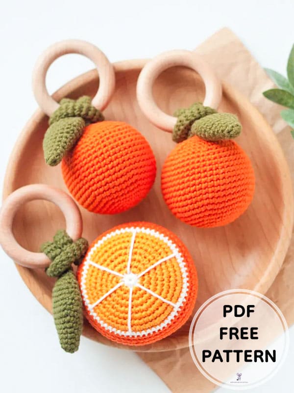 PDF Crochet Orange Rattle Amigurumi Free Pattern 2