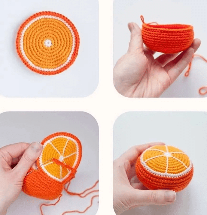 PDF Crochet Orange Rattle Amigurumi Free Pattern 5