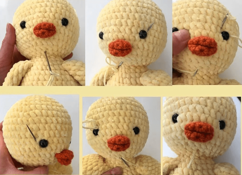 PDF Plush Little Duck Amigurumi Free Pattern Eyes