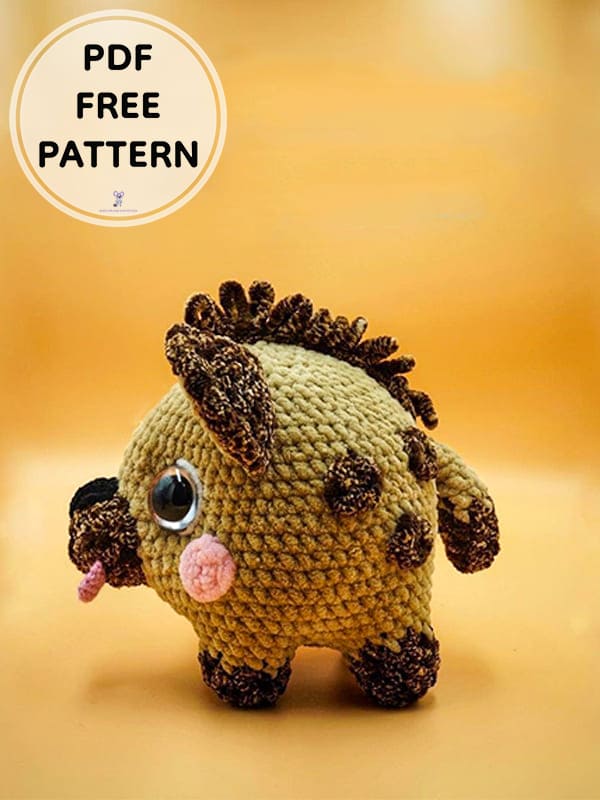 Crochet Baby Hyena PDF Amigurumi Free Pattern