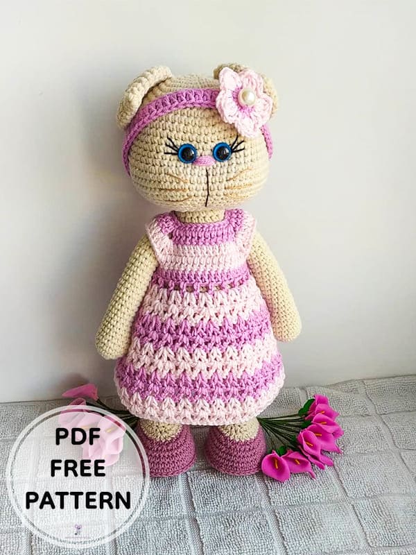 Crochet Cat Lily PDF Amigurumi Free Pattern 2