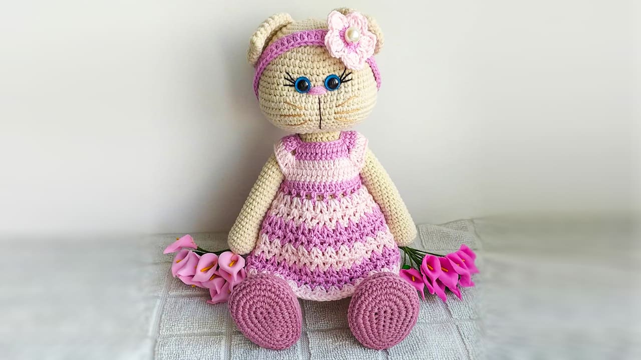 Crochet Cat Lily PDF Amigurumi Free Pattern 7