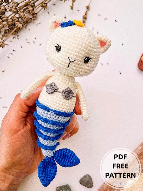 Crochet Cat Mermaid PDF Amigurumi Free Pattern
