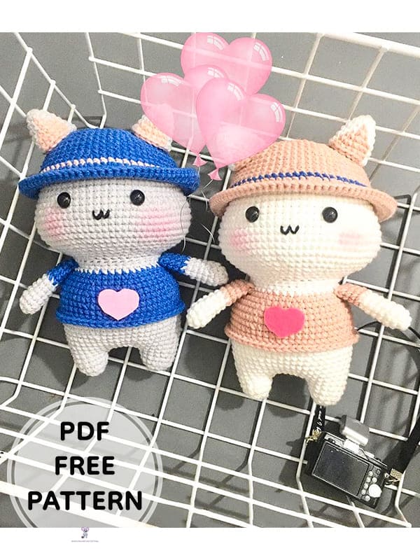 Crochet Cute Little Cat PDF Amigurumi Free Pattern 1