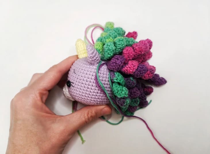 Crochet Cute Unicorn PDF Amigurumi Free Pattern Mane 8