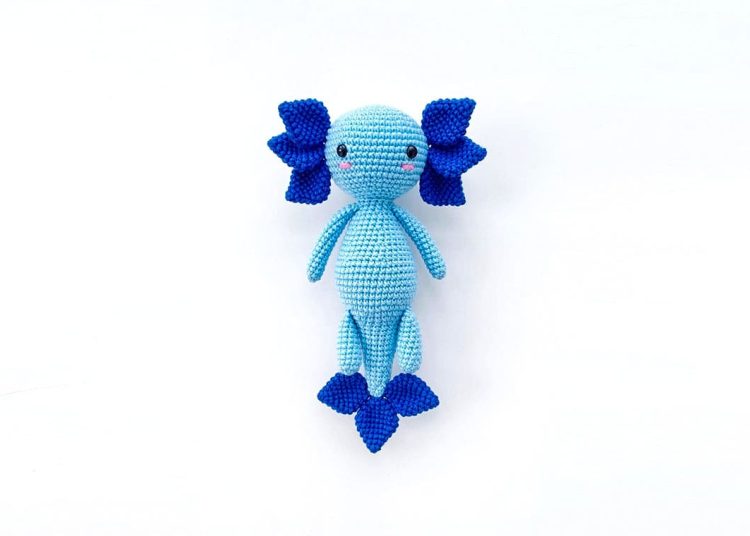 Axel the Axolotl PDF Crochet Pattern Cute Amigurumi Toy Animal Amigurumi Doll - 