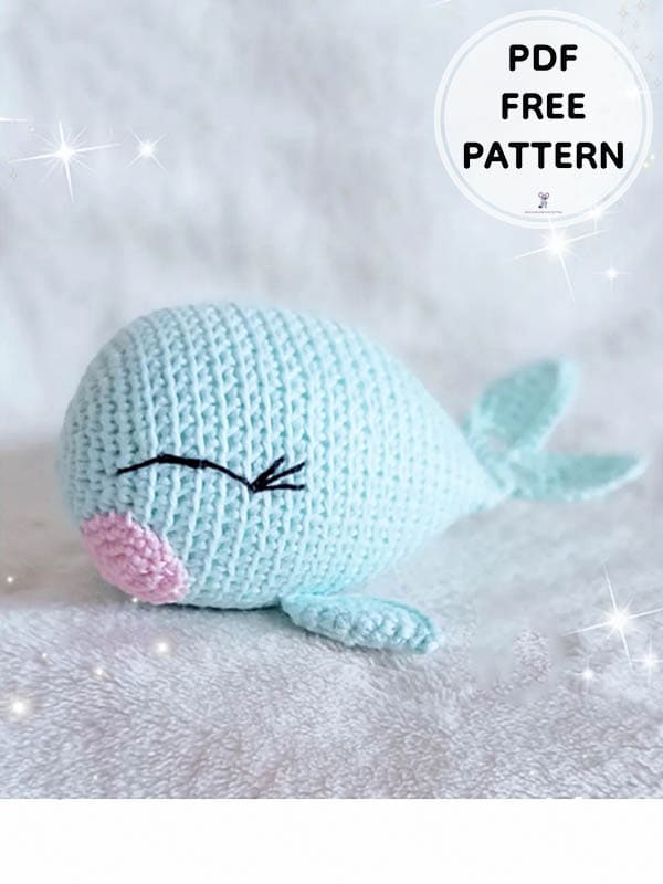 Crochet Happy Whale PDF Amigurumi Free Pattern 1