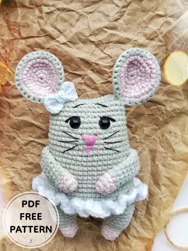 Crochet Little Mouse PDF Amigurumi Free Pattern 3