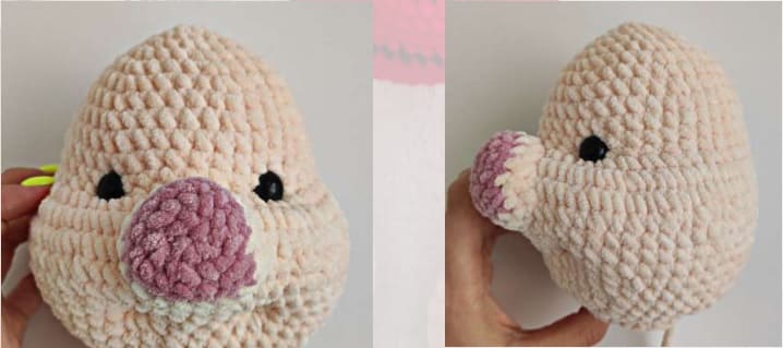 Crochet Piglet Amigurumi Free PDF Pattern Nose 1