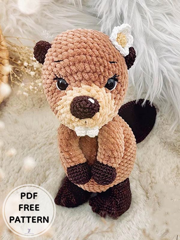 Crochet Plush Beaver PDF Free Amigurumi Pattern 2