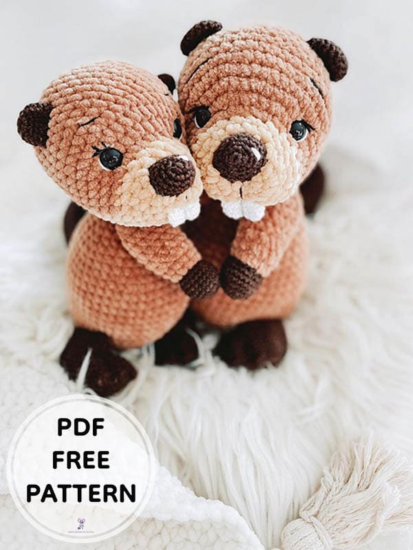 Crochet Plush Beaver PDF Free Amigurumi Pattern 3