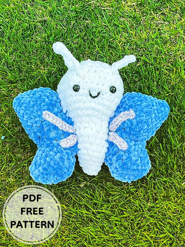 Crochet Plush Butterfly PDF Amigurumi Free Pattern 3 1