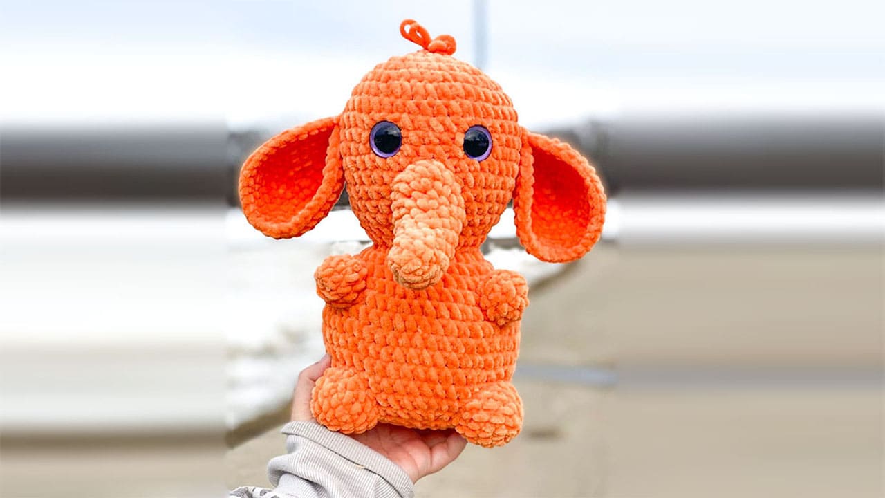 Crochet Plush Elephant Eleanor PDF Amigurumi Free Pattern 3