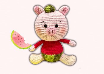 Crochet Watermelon Pig PDF Amigurumi Free Pattern