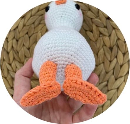 Cute Crochet Goose PDF Amigurumi Free Pattern Legs 1