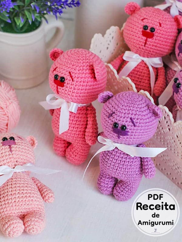 PDF Croche Mini Urso Receita De Amigurumi Gratis 3