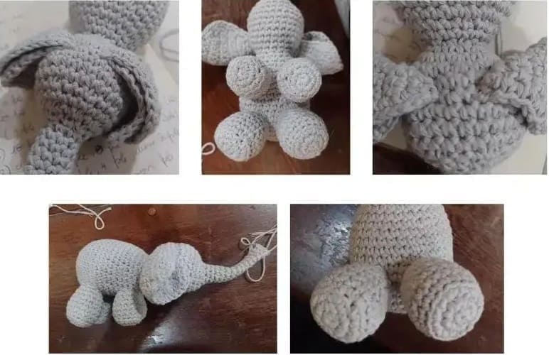 Bebe Elefante Croche Receita De Amigurumi PDF Gratis Montagem