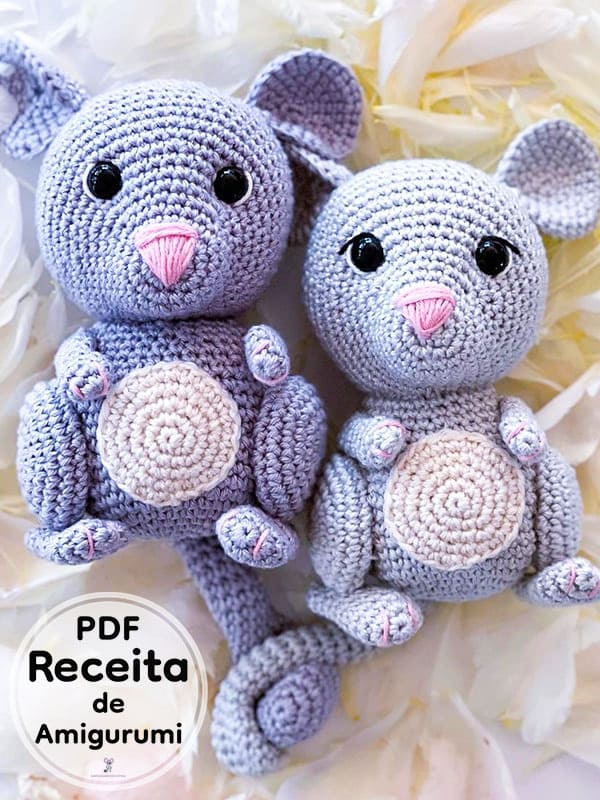 Bonitinho Rato PDF Croche Receita De Amigurumi Gratis 1