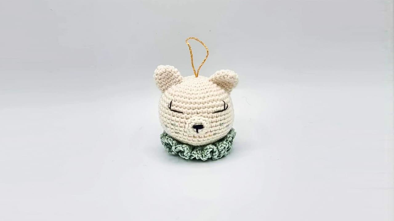 Christmas Bear Bauble Ornament Amigurumi Free PDF Pattern 3