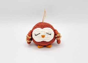 Christmas Crochet Owl Ornament Amigurumi Free PDF Pattern