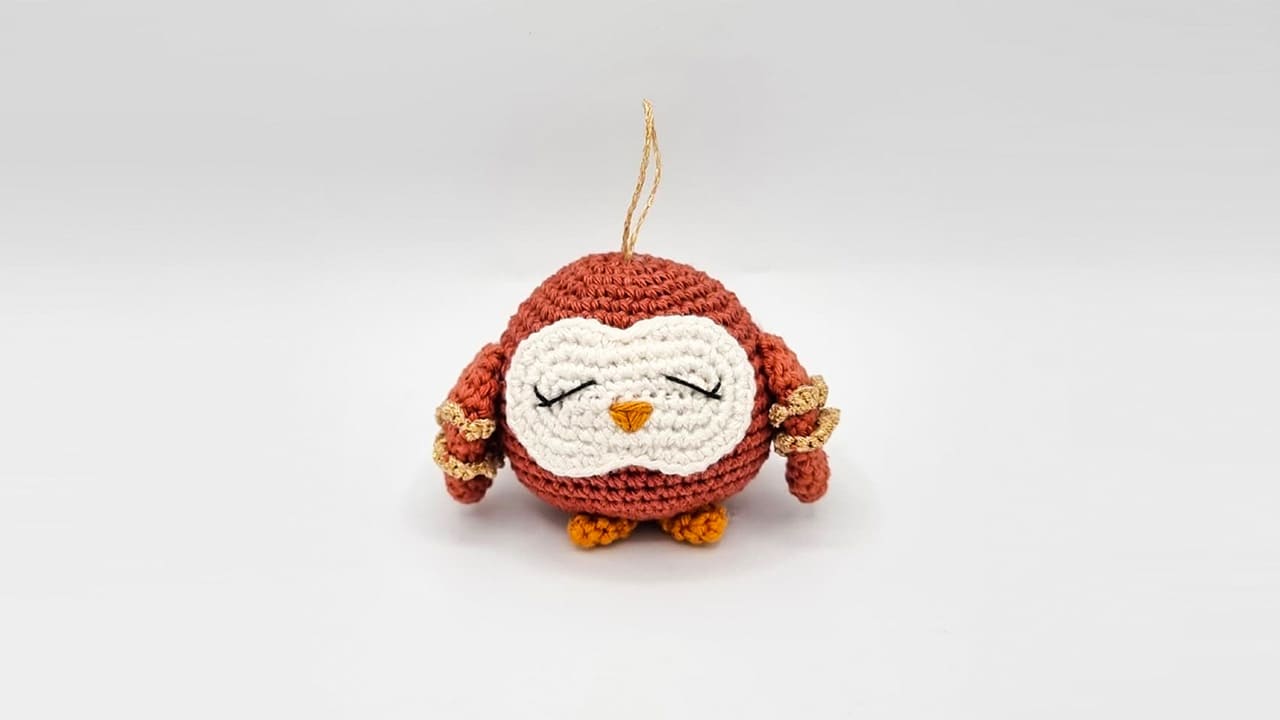 Christmas Crochet Owl Ornament Amigurumi Free PDF Pattern 3