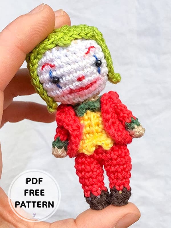 Crochet Doll The Joker PDF Amigurumi Free Pattern