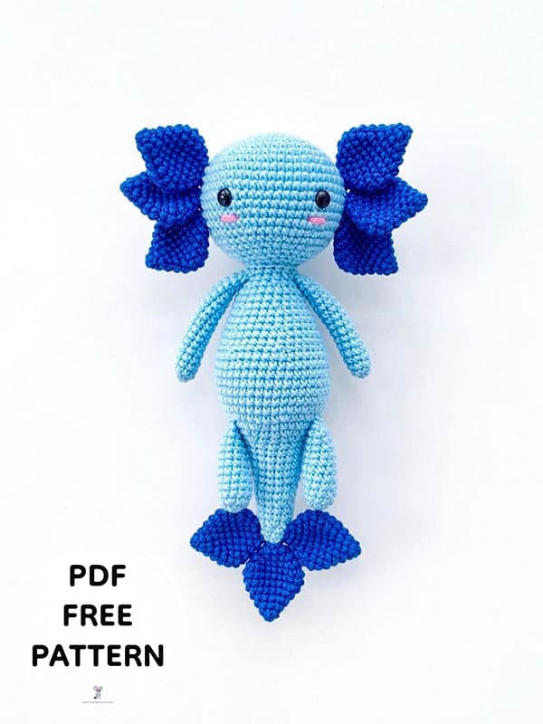 Crochet Fish Axolotl PDF Amigurumi Free Pattern 2