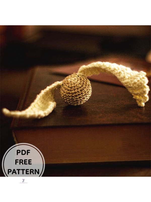Crochet Golden Snitch Amigurumi Free PDF Pattern