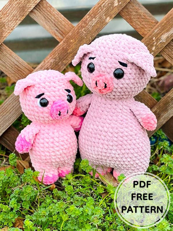Crochet Plush Momma Pig PDF Amigurumi Free Pattern1
