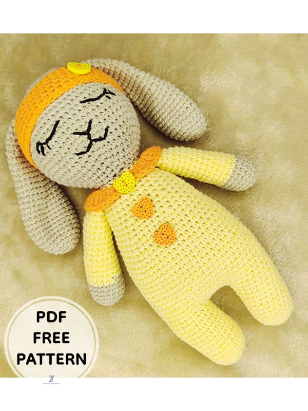 Crochet Sleeping Bunny PDF Amigurumi Free Pattern 2 1