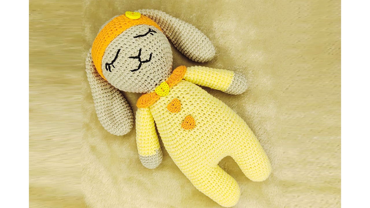 Crochet Sleeping Bunny PDF Amigurumi Free Pattern 4