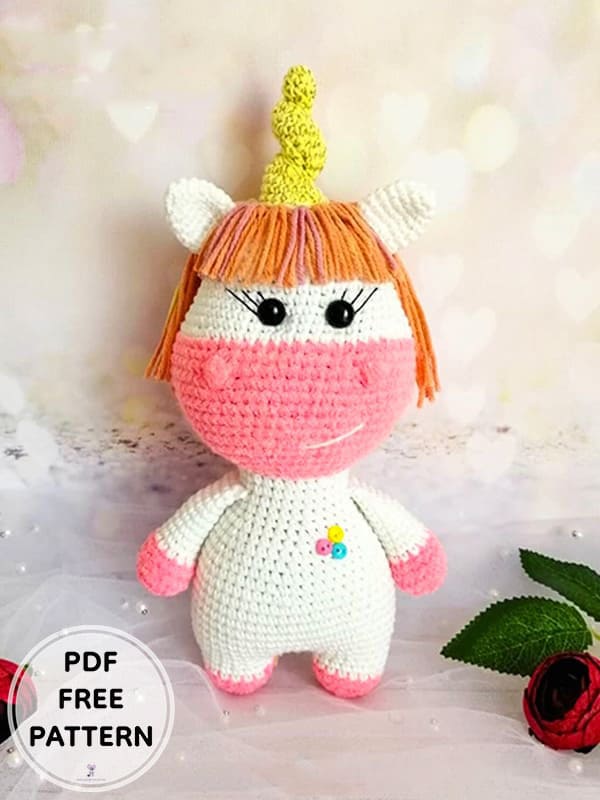 Crochet Unicorn Leela PDF Amigurumi Free Pattern